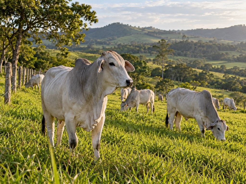 Ganadería en una operación rural